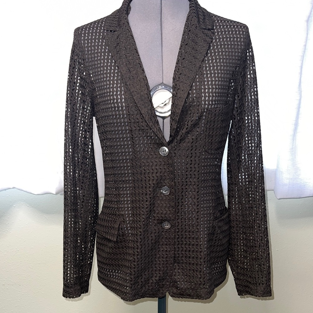 Vintage Jil Sander Dark Brown Women's Blazer
